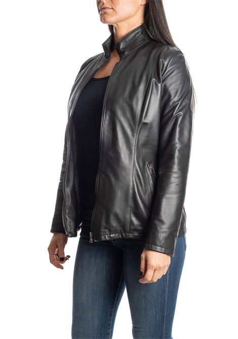 Black leather jacket PK BY PASKAL | 360ALNAPPA-NERO